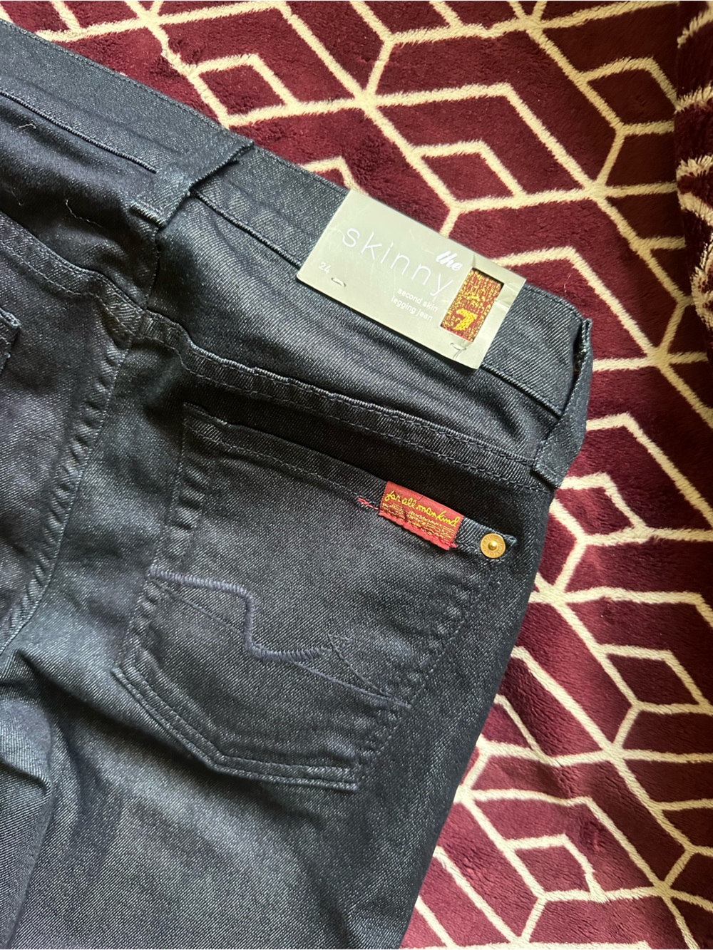 7 For All Mankind High-Rise Dark Indigo Women's Jeans - Picture 5 of 7